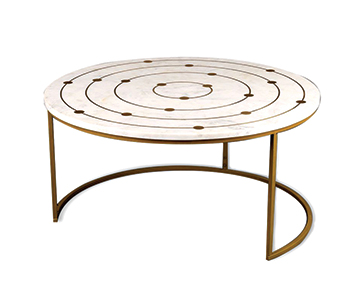 Marble-top round coffee table ... from 2XL.