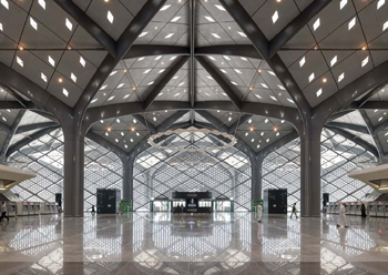 A station on the Haramain high-speed rail network ... Foster + Partners designs.