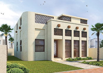 A concept of the 3D printed house at Sharjah’s SRTI Park.