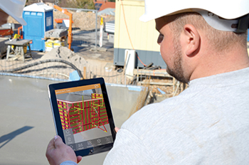 Formwork plans from PPL 12.0 can be presented as a 3D model using the app even on the construction site.