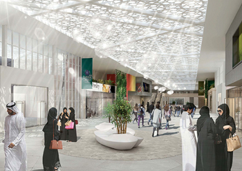 The new exhibition and convention centre ... work has just been launched on the project.