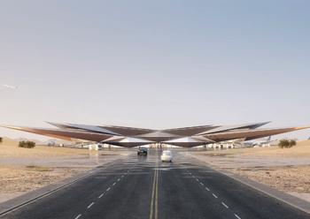 Amaala’s airport ... inspired by the optical illusion of a desert mirage.