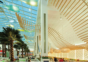 The mall features clerestory glazing.