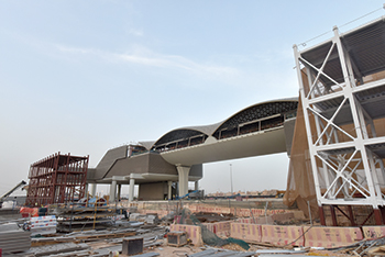 Al Sharq has carried out various steel fabrication works for the metro such as the canopy structures
