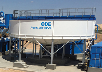 The AquaCycle A900 thickener has a capacity of 900 cu m per hour. 