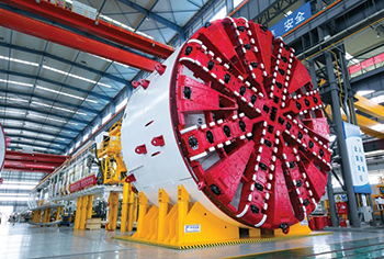 An earth pressure balanced TBM ... set to arrive in Dubai in October.
