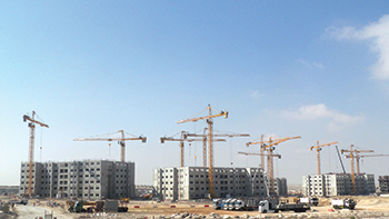 NFT placed 60 tower cranes on a housing project for Adnoc in Abu Dhabi in 2011.