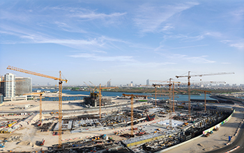 NFT has supplied 15 cranes for the Reem Mall project.