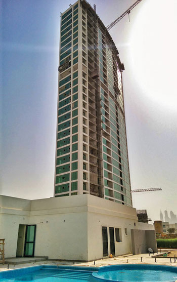 Hilliana Tower ... finishing touches.