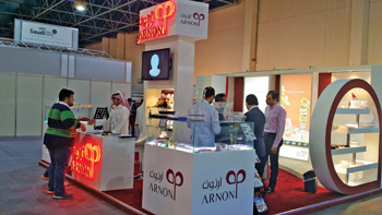 Arnon’s stall at The Big 5 Saudi in Jeddah.