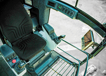 The cab ... enhanced driver ergonomics.