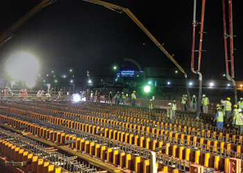 Precast yard ... set up in a remote place in the Doha area.