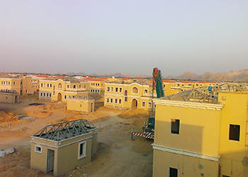 Bayer Pearl’s foam insulation system used on the roofs of the Ain Al Fayda project.