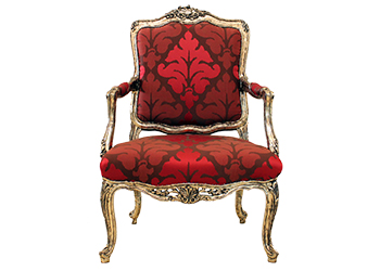 Royal Arms chair ... distinctive ambiance.