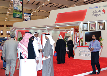 Visitors at the fair. 