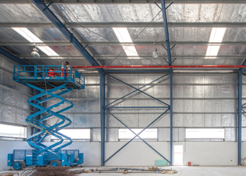 Working at a height at the Jebel Ali Free Zone, Dubai.