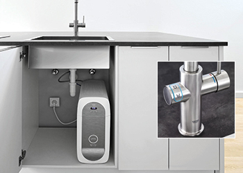 Grohe Blue Home ... designer tap mixer combined with a high-performance filter, cooler and carbonator.