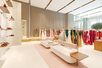 Symphony luxury fashion store ... airy, light, and inviting.