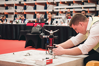 Testing chemical anchors ... at the event.