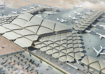 A rendition of Khaled International Airport ... two terminals are being redeveloped.