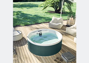Mawi spa pool ... clad in innovative fabrics in contemporary colours.