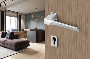 Manital’s new rosette series sits flush both with the handle and the door.