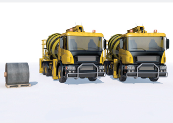One pallet of CC equates to two 17-tonne ready-mix concrete trucks. 