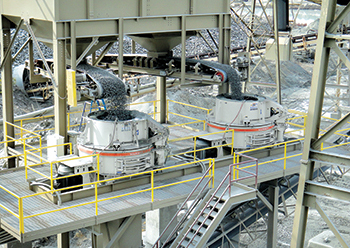 Metso’s Barmac B series vertical shaft impact crushers.