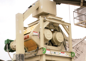 Metso’s HRC-800 high pressure grinding rolls at a quarry.