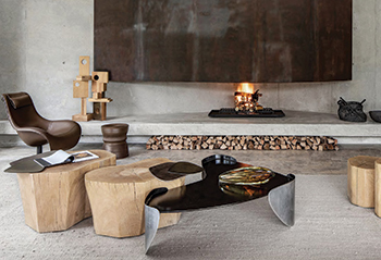 The Laguna coffee table mimics a body of still water.