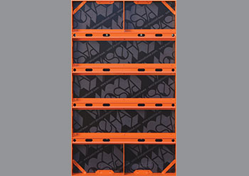 The NeoR 90 x 150 cm base panel with four inner tie point openings.