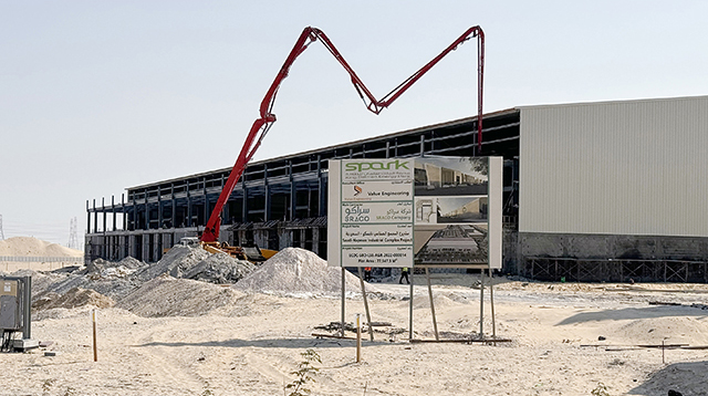 A number of industrial facilities are under construction at the energy hub.