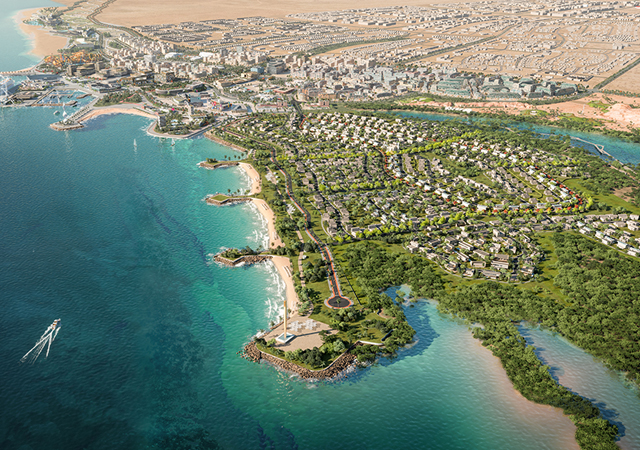 An aerial perspective of the $23-billion Jazan City for Primary & Downstream Industries. 