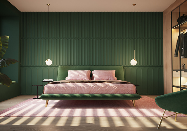 The panels provide an elegant and sophisticated solution for wall coverings.