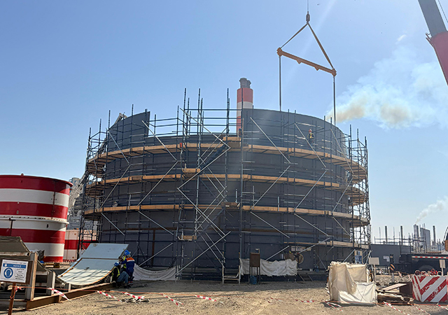 Al Nafie Metal Industries carried out the fabrication and erection of demineralised water tanks, fire and service water tanks for the Rabigh Power Plant.