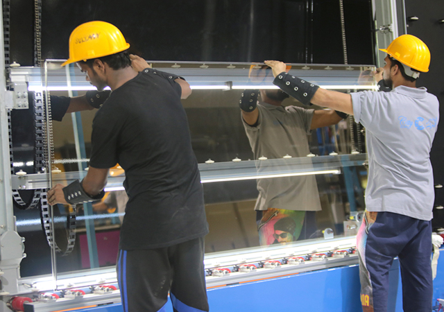 Modern techniques are used in the production and fabrication of glass.