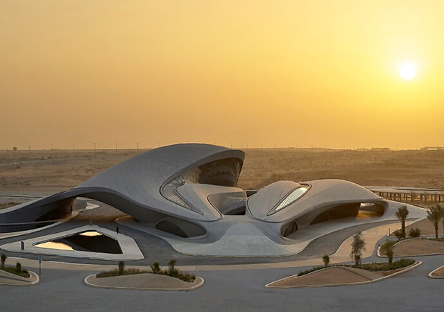 The BEEAH headquarters ... iconic design.