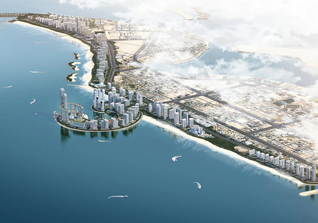 The masterplan spans 11 km of Umm Al Quwain’s pristine waterfront and includes over 7 km of uninterrupted natural beach.