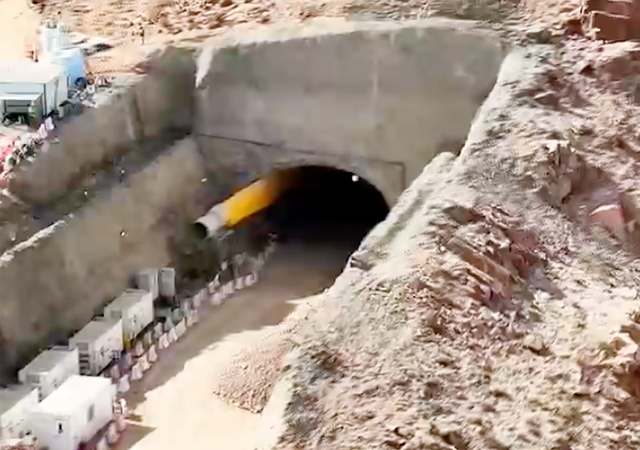 Tunnelling works in progress at Trojena.