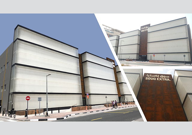COR-TEN delivers a warm, evolving appearance with natural rust tones for a shopping centre in the UAE.