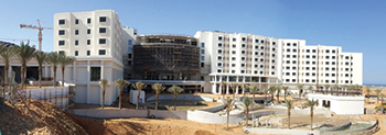 The JW Marriott Hotel ... work under way.