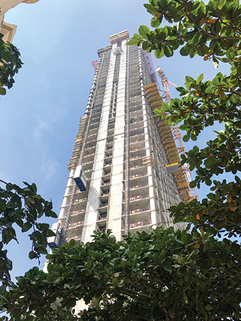 Palm Tower ... under construction.