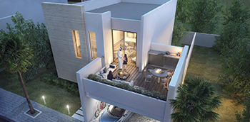 The Sama Majlis Villa in Sharjah ... the terrace has an open-air majlis.
