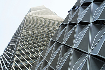 The CMA Tower ... incorporating a high-performance solar-control system that mitigates solar radiation.