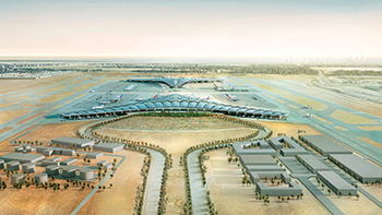 Kuwait International Airport ... a new passenger terminal is under construction with a capacity to handle 25 million passengers.
