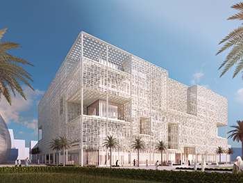 The Cube ... the university library has the latest technologies in the field of digital archiving and references.