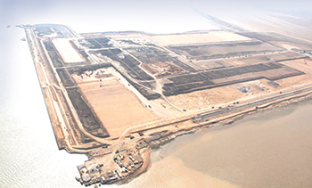 The Mubarak Al Kabeer Port at Bubiyan Island ... a key development in the transport sector.