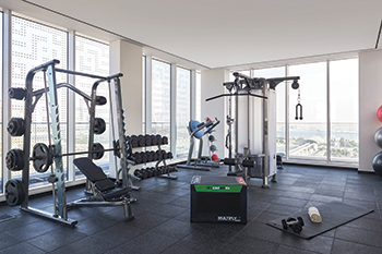 The rooftop gym with Life Fitness equipment ... well-being is at the core of Form’s DNA.