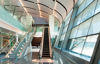The canopy ceiling of the northern pier at the Muscat airport.