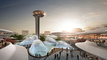 Central Hub, the focal point of Aljada in Sharjah.